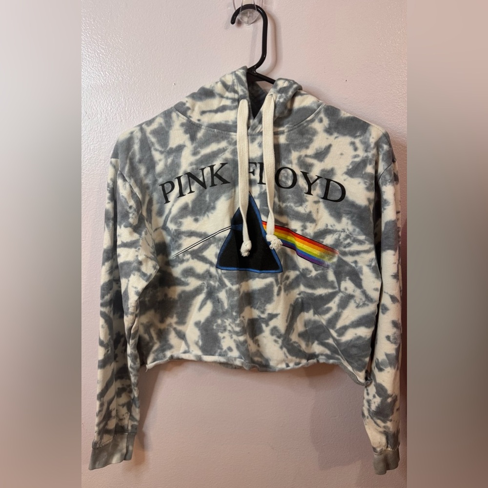 Pink Floyd Tie-Dye Cropped Hoodie